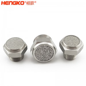 廠家直銷316不銹鋼燒結(jié)消聲器耐高溫降噪，粉末燒結(jié)氣動元件可按需定制