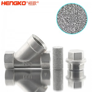 恒歌定制316L粉末燒結不銹鋼Y型過濾器耐腐蝕易清洗，用于化工行業
