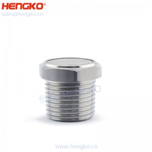 恒歌生產絲網燒結316不銹鋼平頭消聲器，消音耐用不銹鋼氣動過濾元件